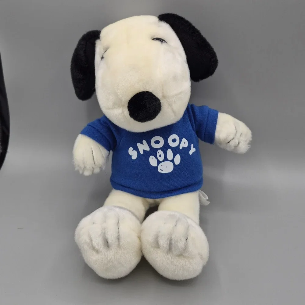 Peanuts Snoopy Plush Stuffed Animal Blue Shirt Cedar Fair 2023 10 Inch Dog